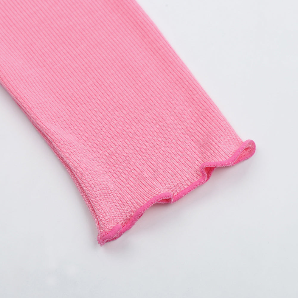 Girls Pink Crop Ballet T-Shirt