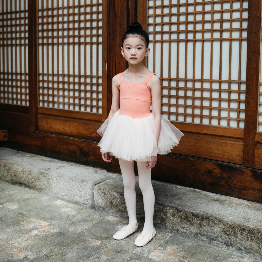 Girls Peach Ballet Onesies