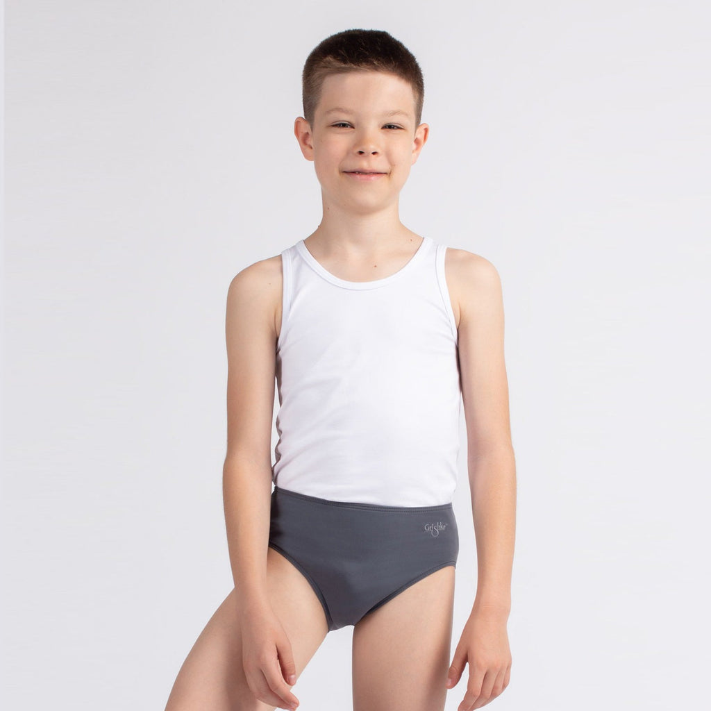 Boys White Cotton Vest