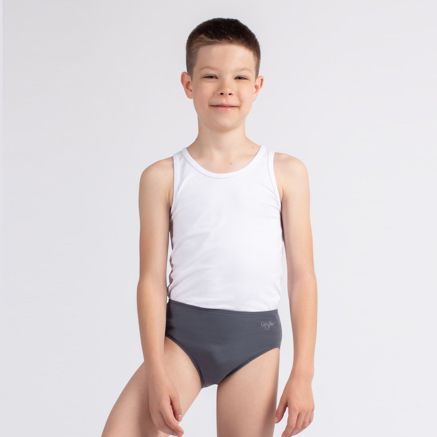 Boys White Cotton Vest