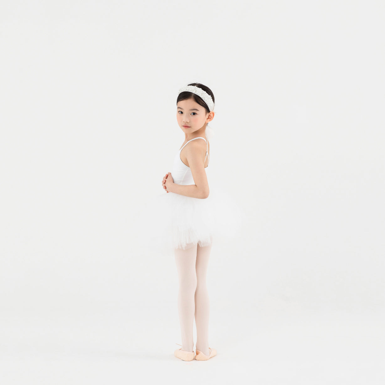 Girls White Ballet Skirt