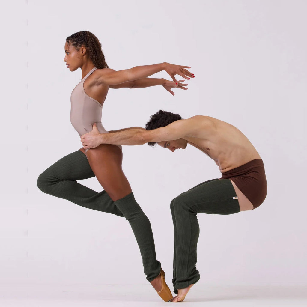 Boys & Girls Green Ballet Warm Up Socks