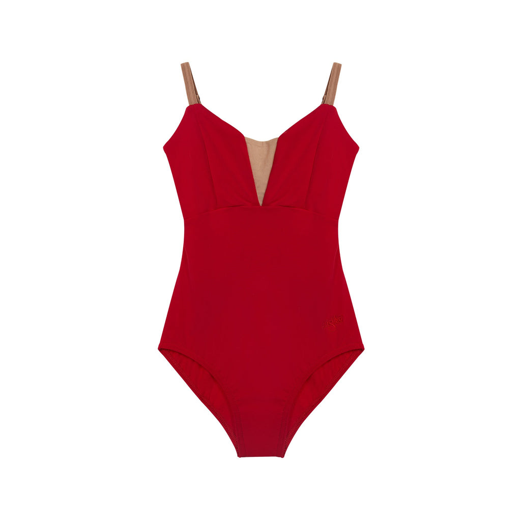 Women Red Ballet Onesies(DA1930MP/Red)