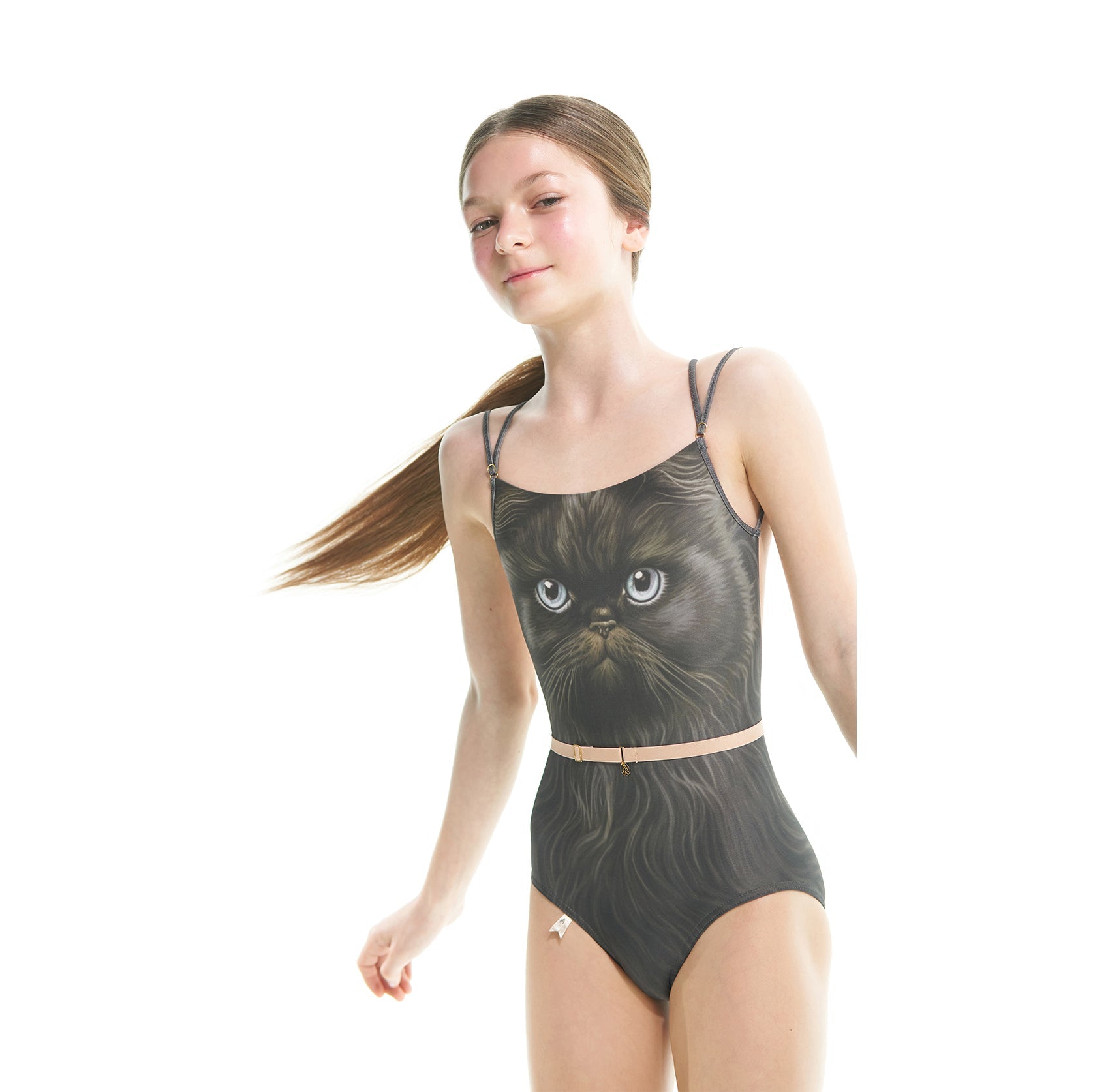 Girls Black Cat Ballet Onesies(J231LE33VL/murk)