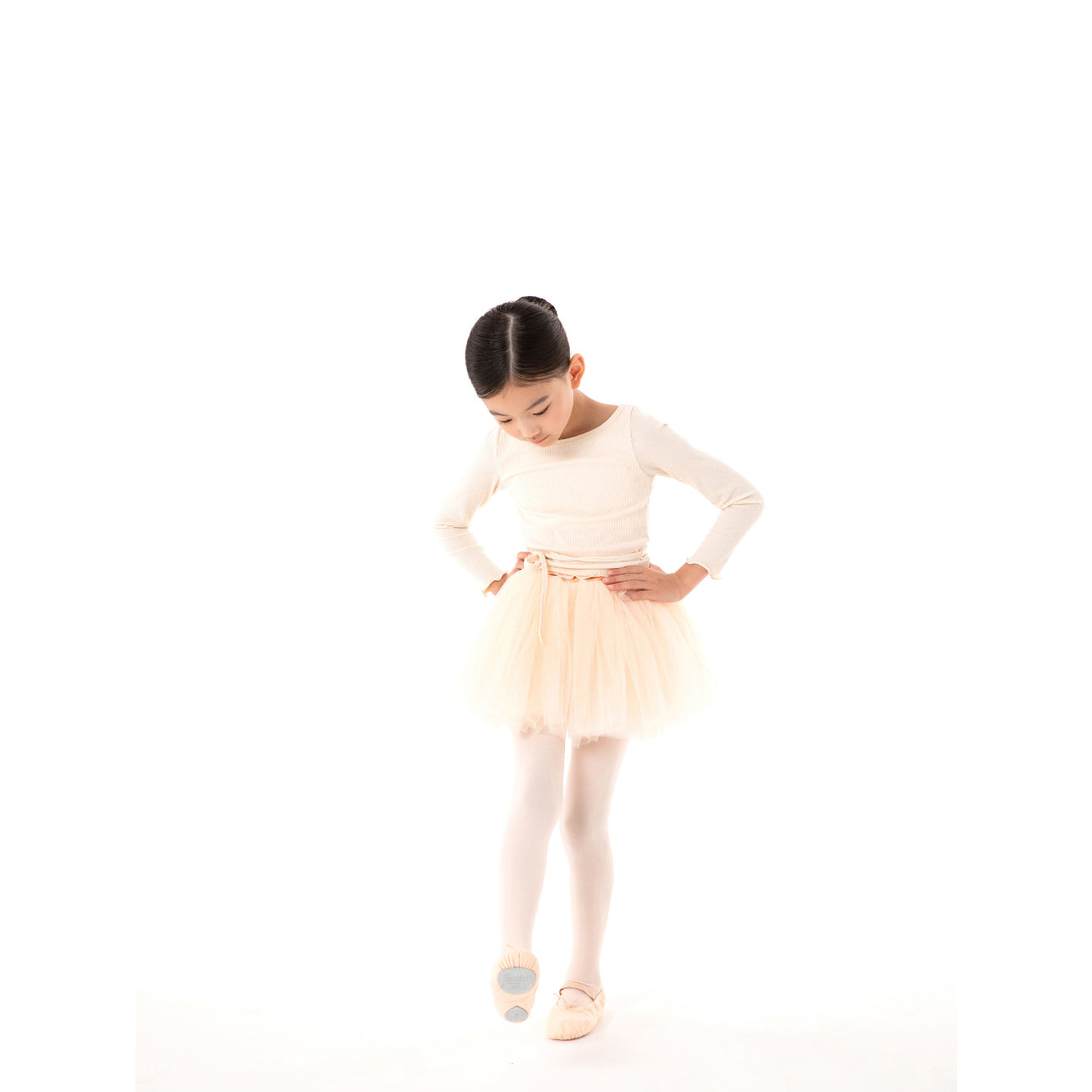 Girls Cream Ballet T-Shirt