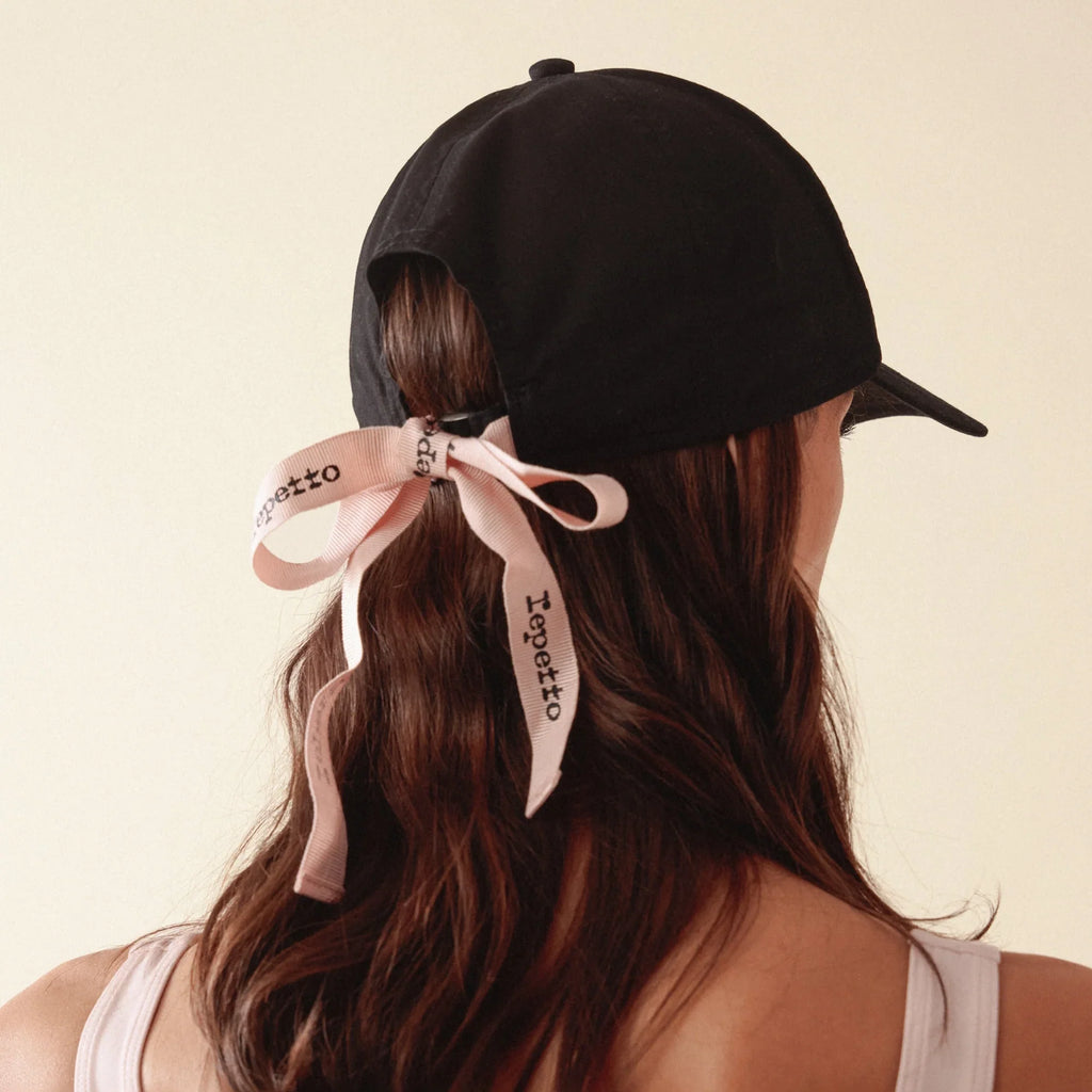 Women Black Embroidered Logo Cap