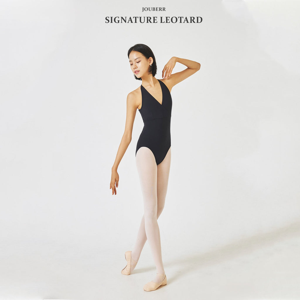 Angela Halterneck Black Premium Tactel Leotard/Black