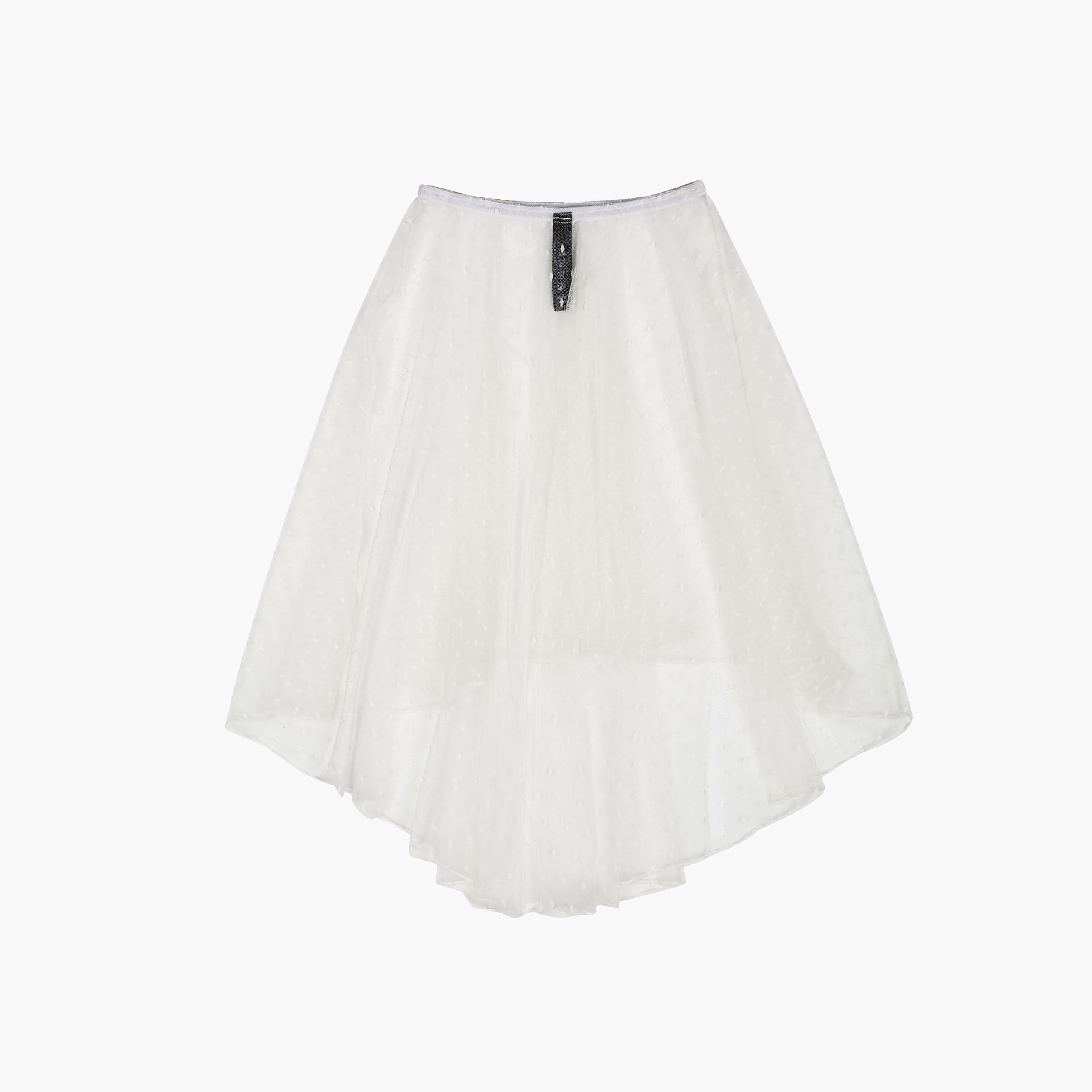Girls White Dots Ballet Skirt