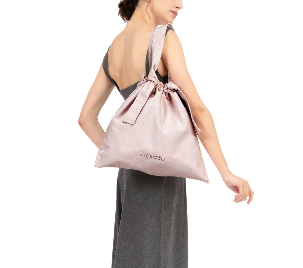 Girls Light Pink Tote Bag With Knots