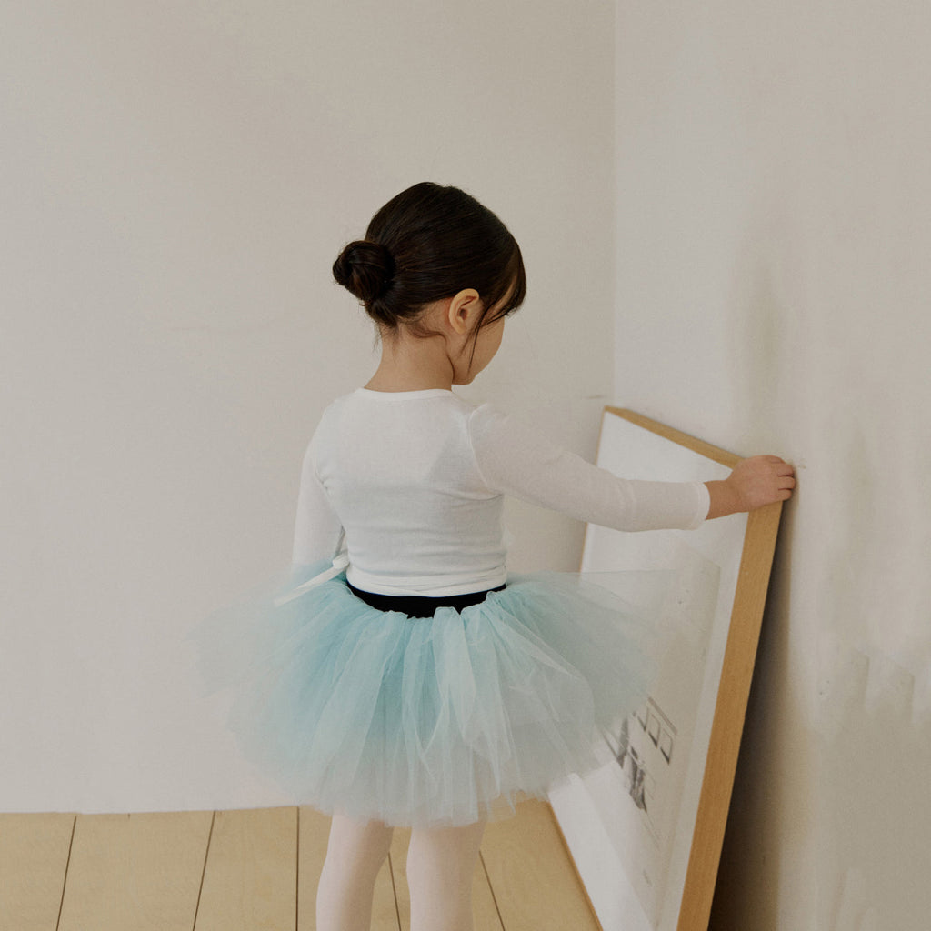 Girls White Ballet Wrap Cardigan