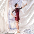 Women Red "DELLALO" Ballet Skirt(CA26007-7/G75)