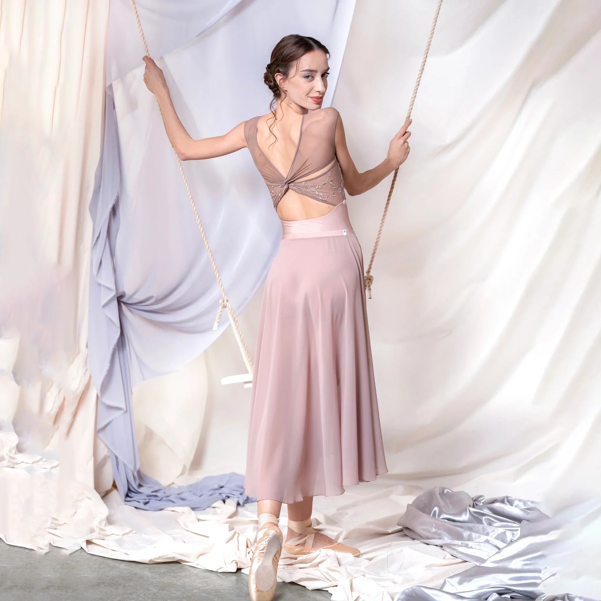 Women Rose "STUDIO" Ballet Skirt(CA26010-1/G09)