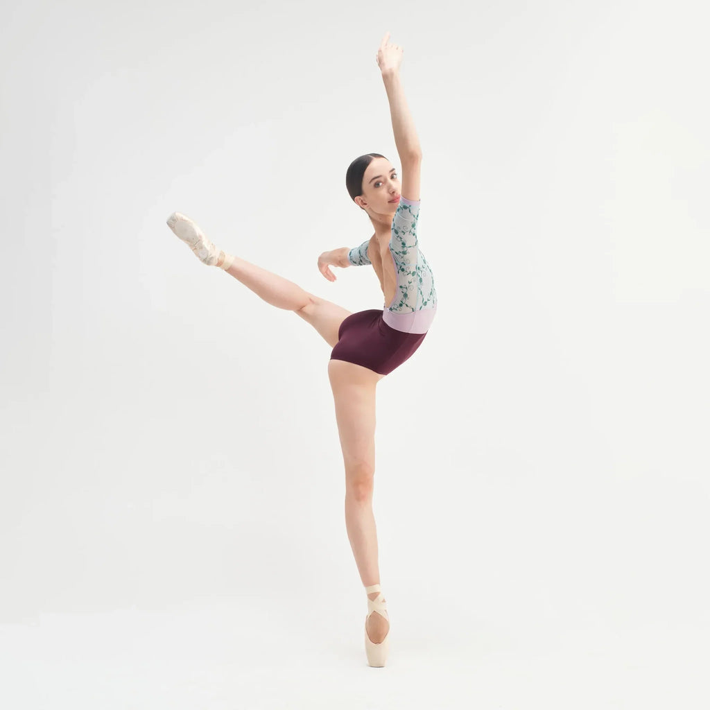 Women Wine Red "Vittoria" Ballet Onesies(CD26041-1/L63r+(L09+TRD14)+L74)