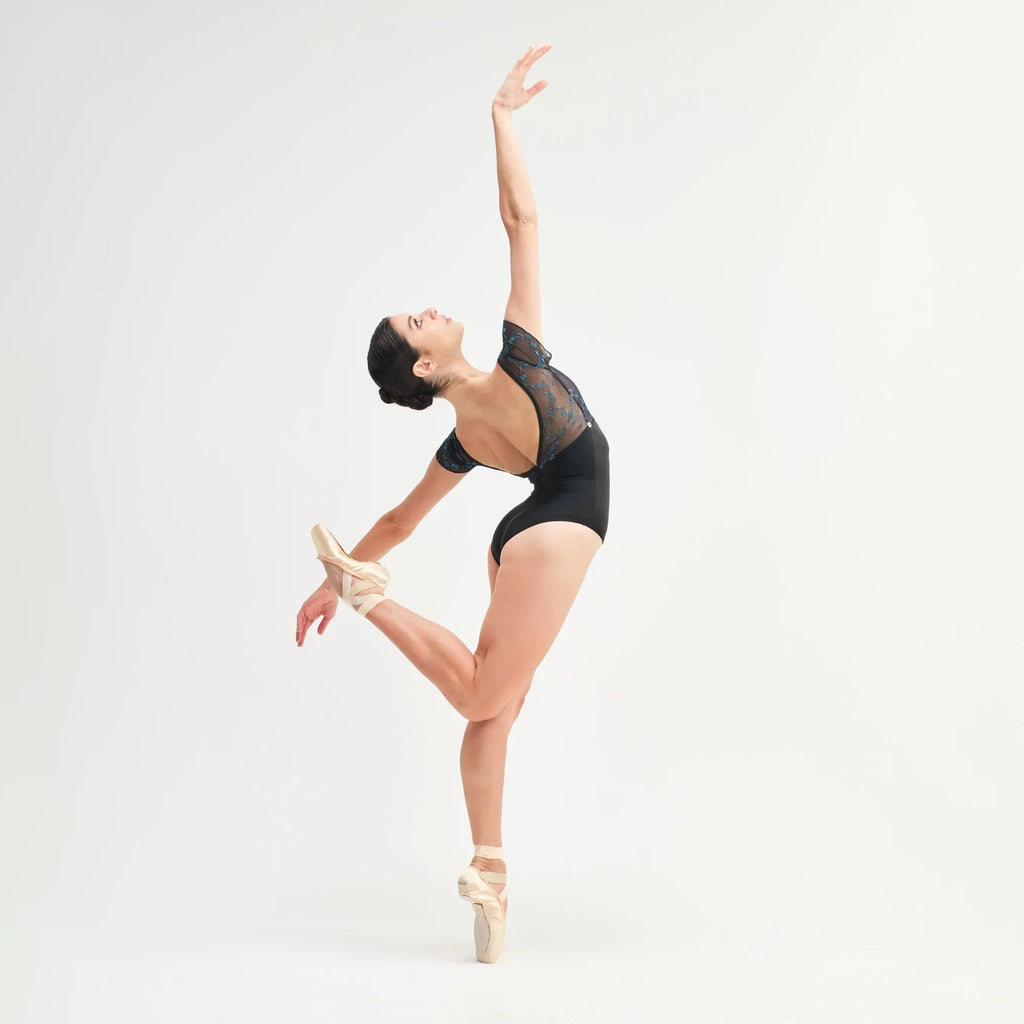 Women Black "Dafne" Ballet Onesies(CD26074-2/L13S+L74+TRD41)
