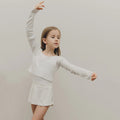 Girls White Ballet Top