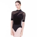 Women Black Velvet Ballet Onesies(DA5116MP/Black)