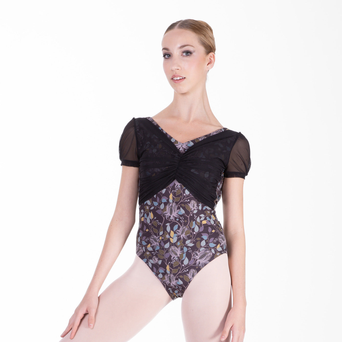 Women Black & Magnolia Ballet Onesies(DA5123LP/Black/Magnolia)
