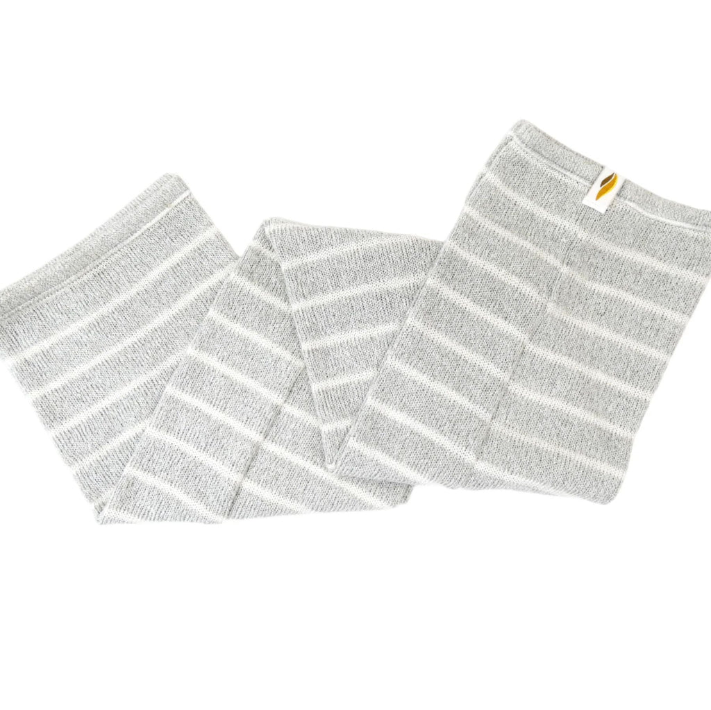 Boys & Girls Grey Stripes Ballet Leg Warmers(Doe - KIDS leg warmers)