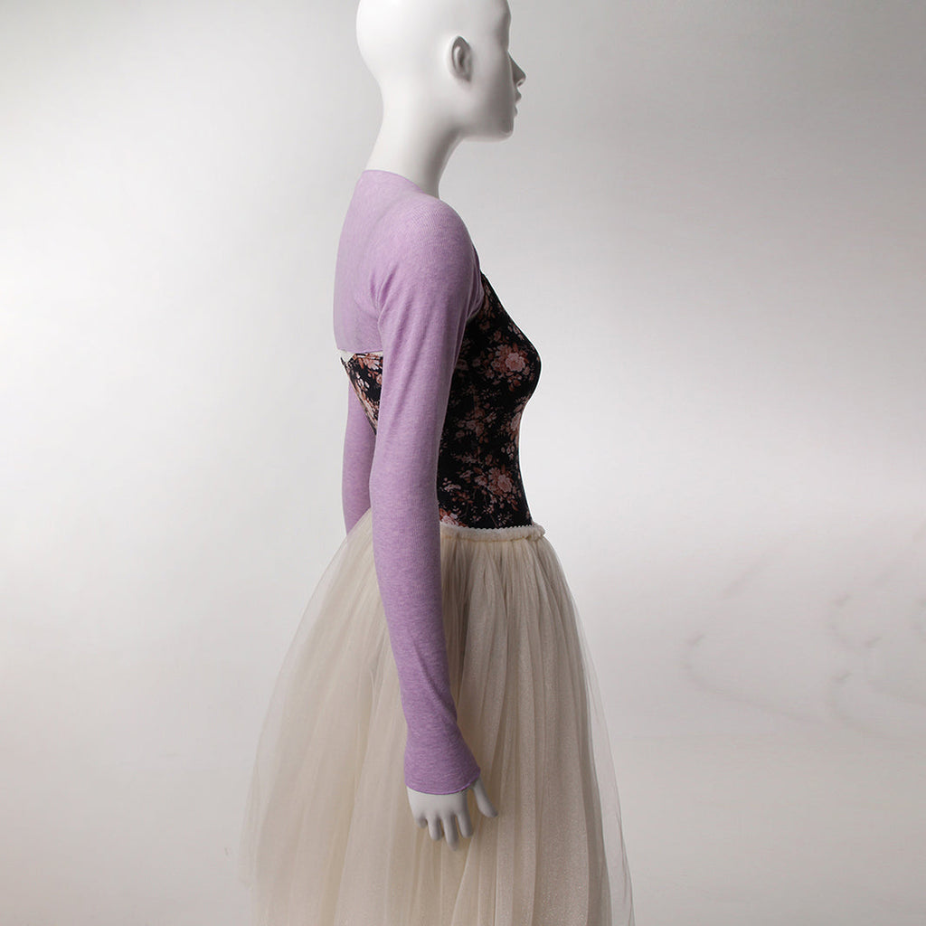 Women Lavender Ballet Shoulder Warmers(Elle Basics Shrug/LAVENDER)