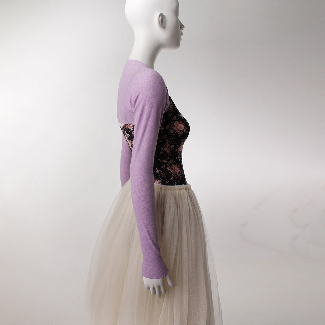 Women Lavender Ballet Shoulder Warmers(Elle Basics Shrug/LAVENDER)