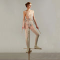 Women Light Pink"GRANNY SQUARE"Ballet Onesies(251LE04VL/baby blush)
