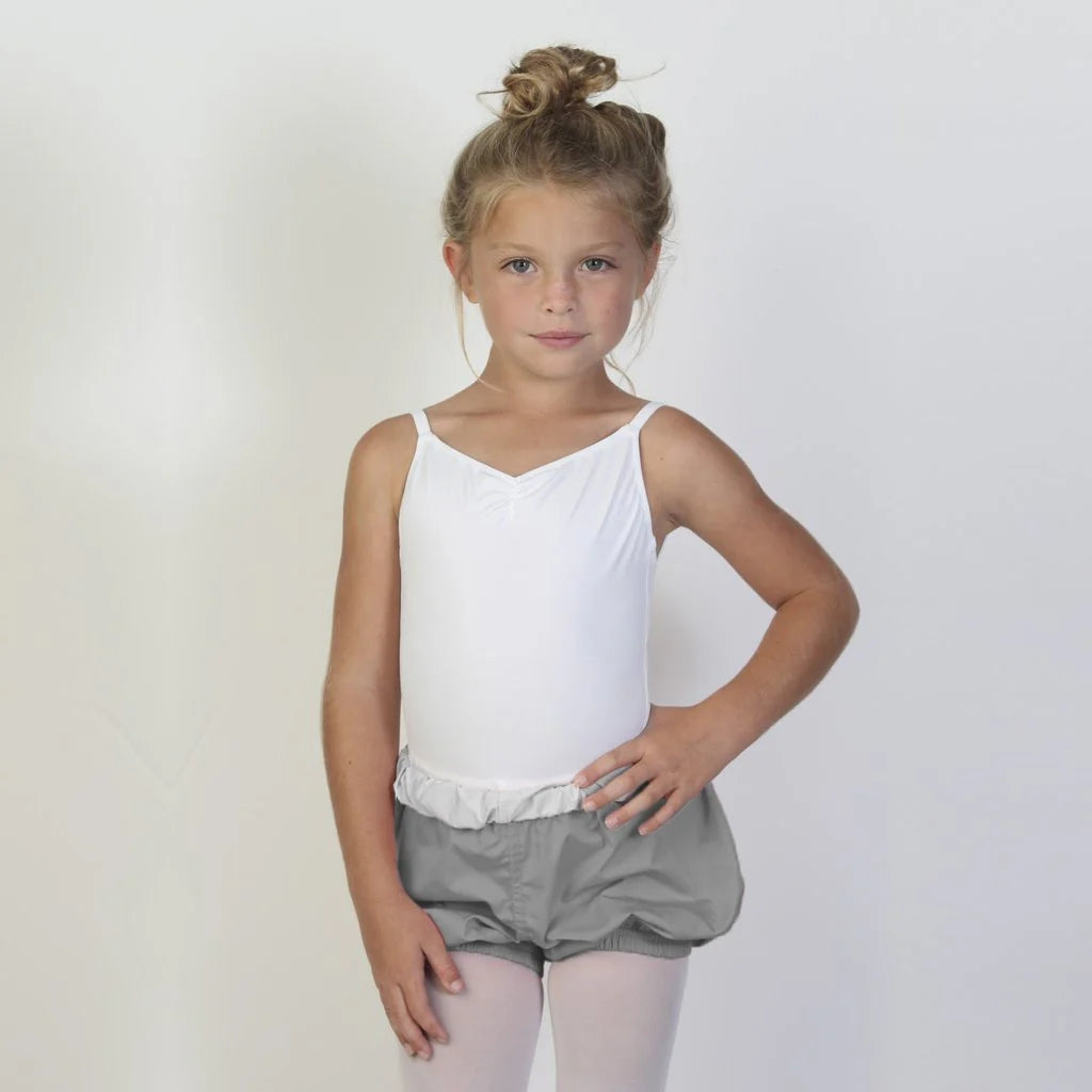 Girls Grey Reversible Ballet Shorts