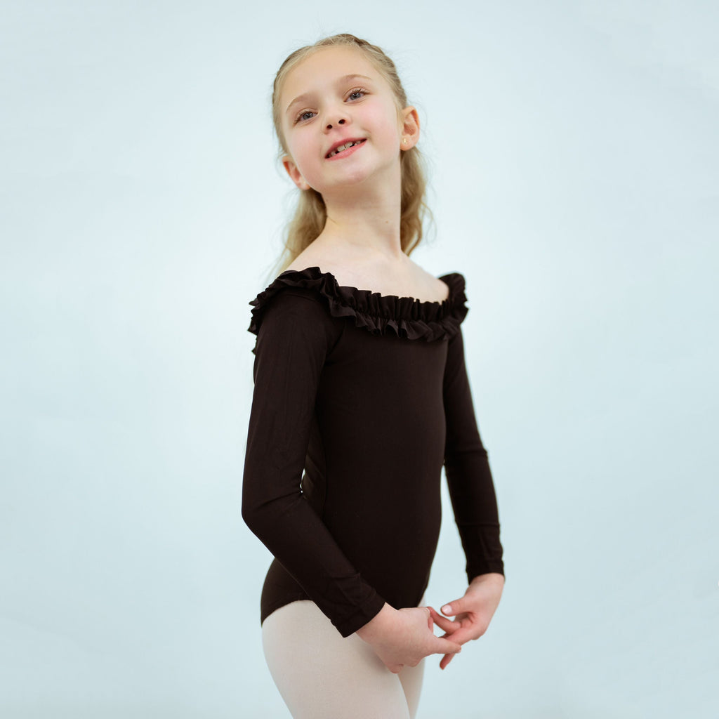 Girls Black Ballet Onesies(1829/Black)