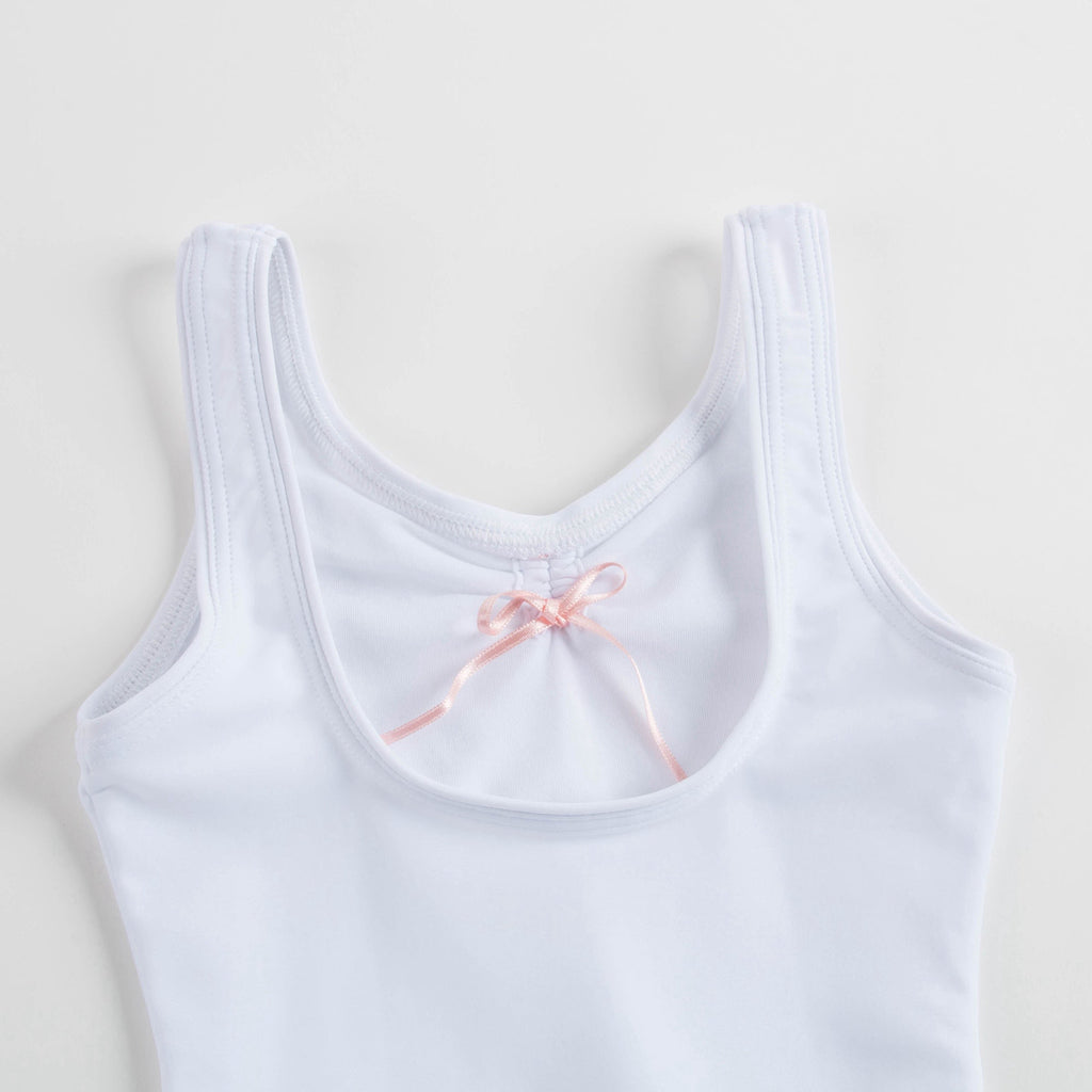 Girls White Ruched Tunic