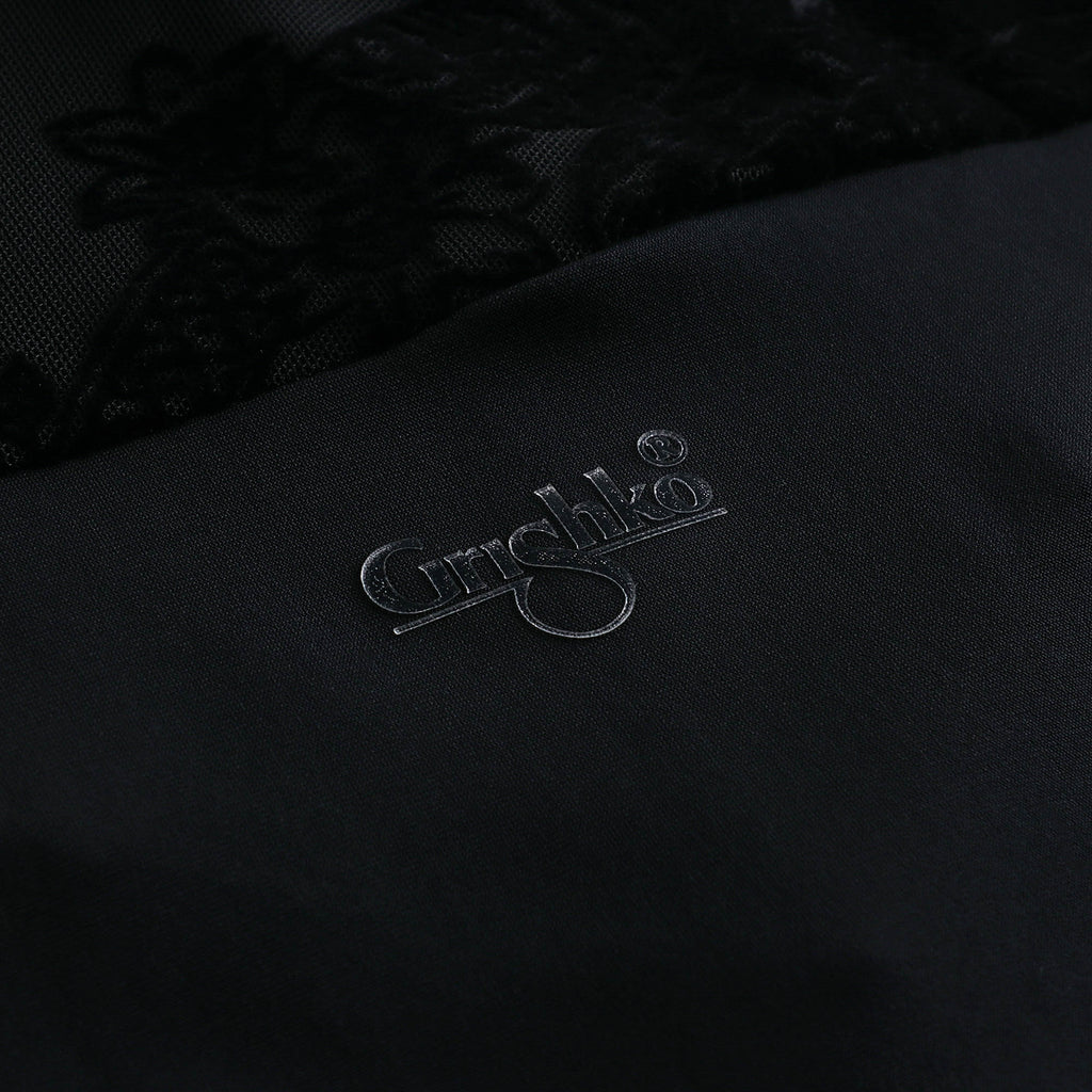 Girls Black Velvet Ballet Onesies(DAD4049MP/black)