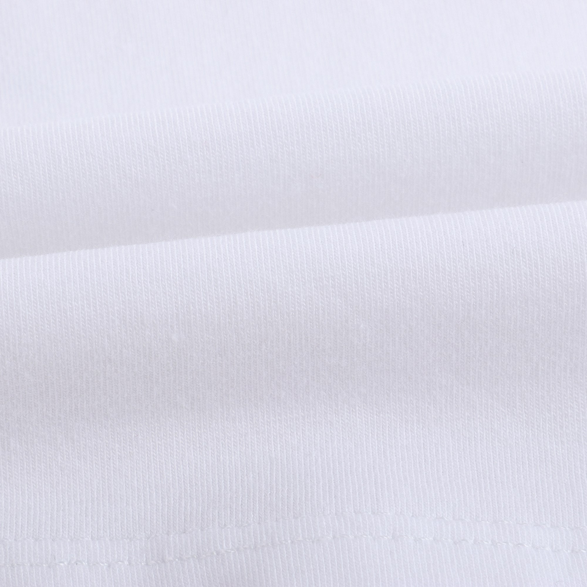 Girls White Printed Cotton T-shirt