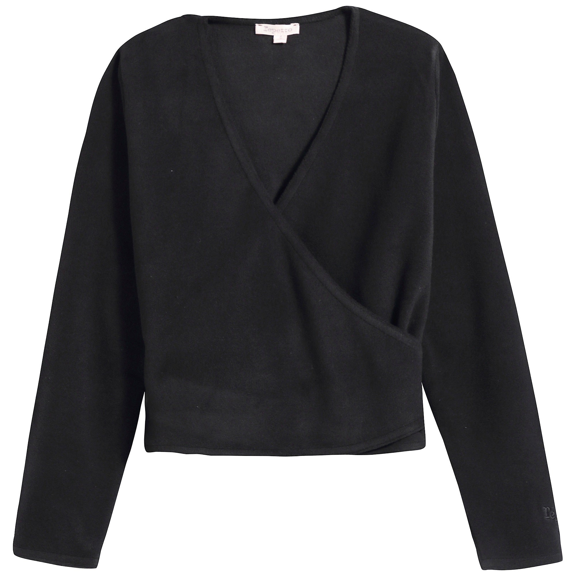 Girls Black V-neck Top