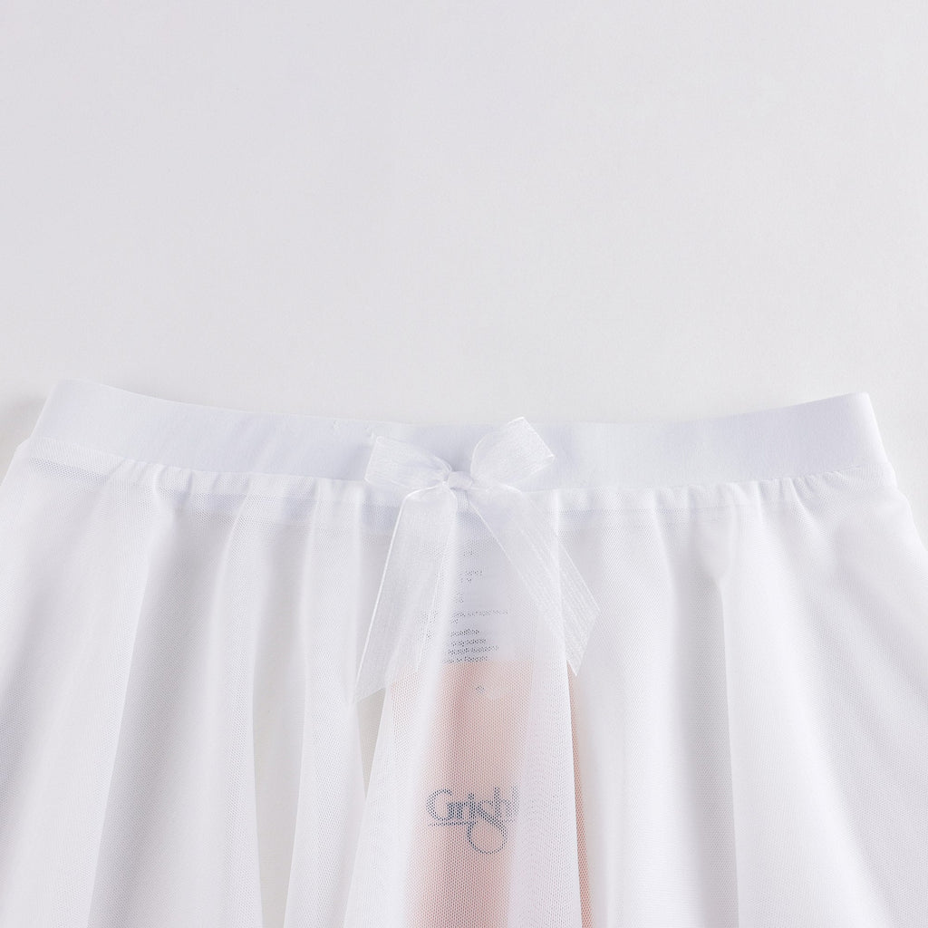 Girls White Ballet Skirt