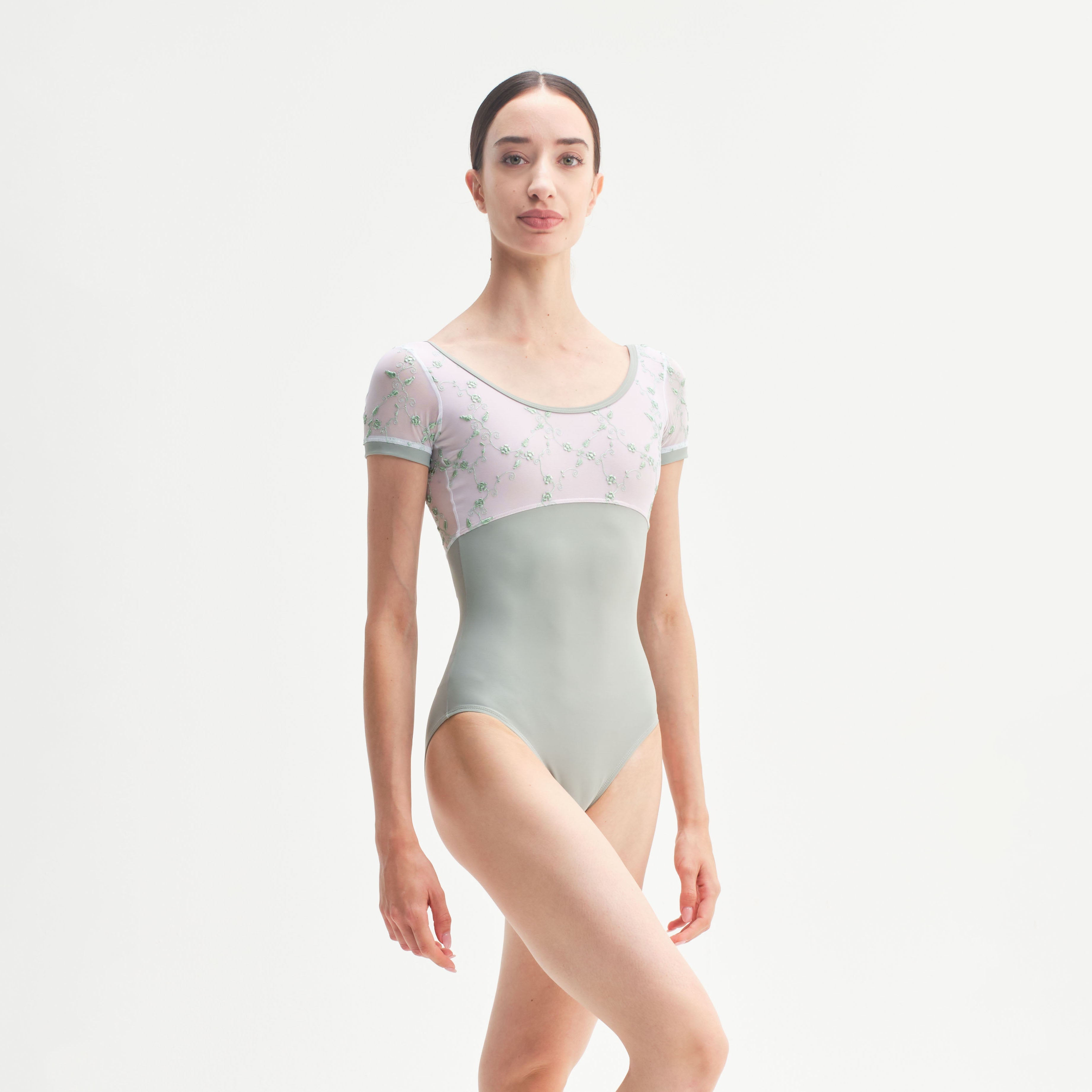 Women Light Green "Iside" Ballet Onesies(CD26014-2/L17+L09+TR03)
