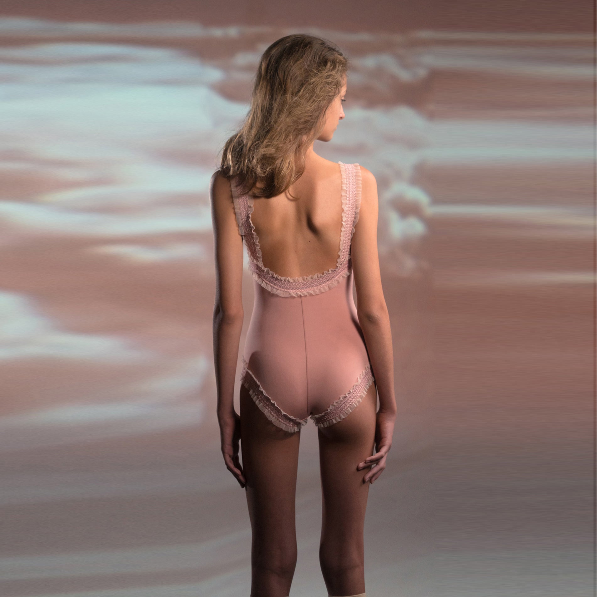 Girls Pink Ballet Onesies