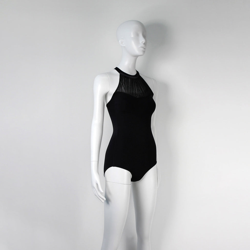 Women Black Ballet Onesies(Josephine halter neck leotard/BLACK)
