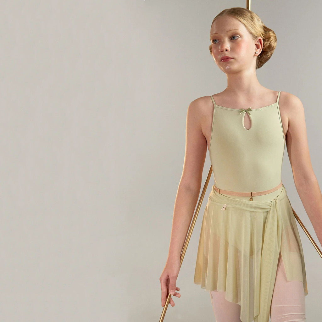 Girls Light Green "JUNIOR BOW" Ballet Skirt(J251SK62FT/greentea)