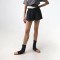 Women Black Ballet Shorts(Laura Flared shorts/JET BLACK)
