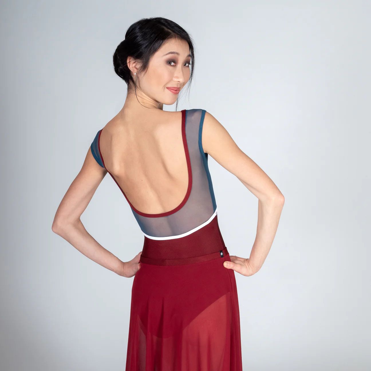Women Wine Red"Minerva CL"Ballet Onesies(CD24091-4/L31+TP24+L000)