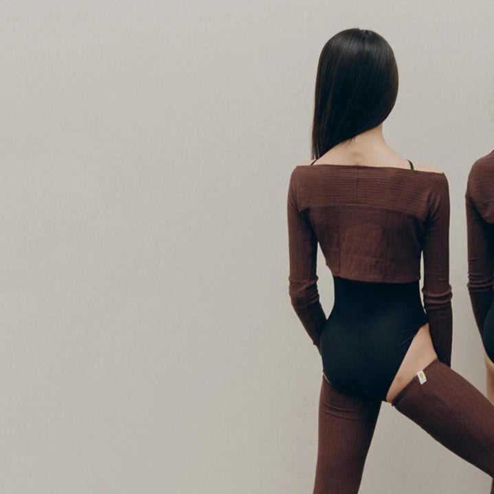 Girls Brown Ballet Top