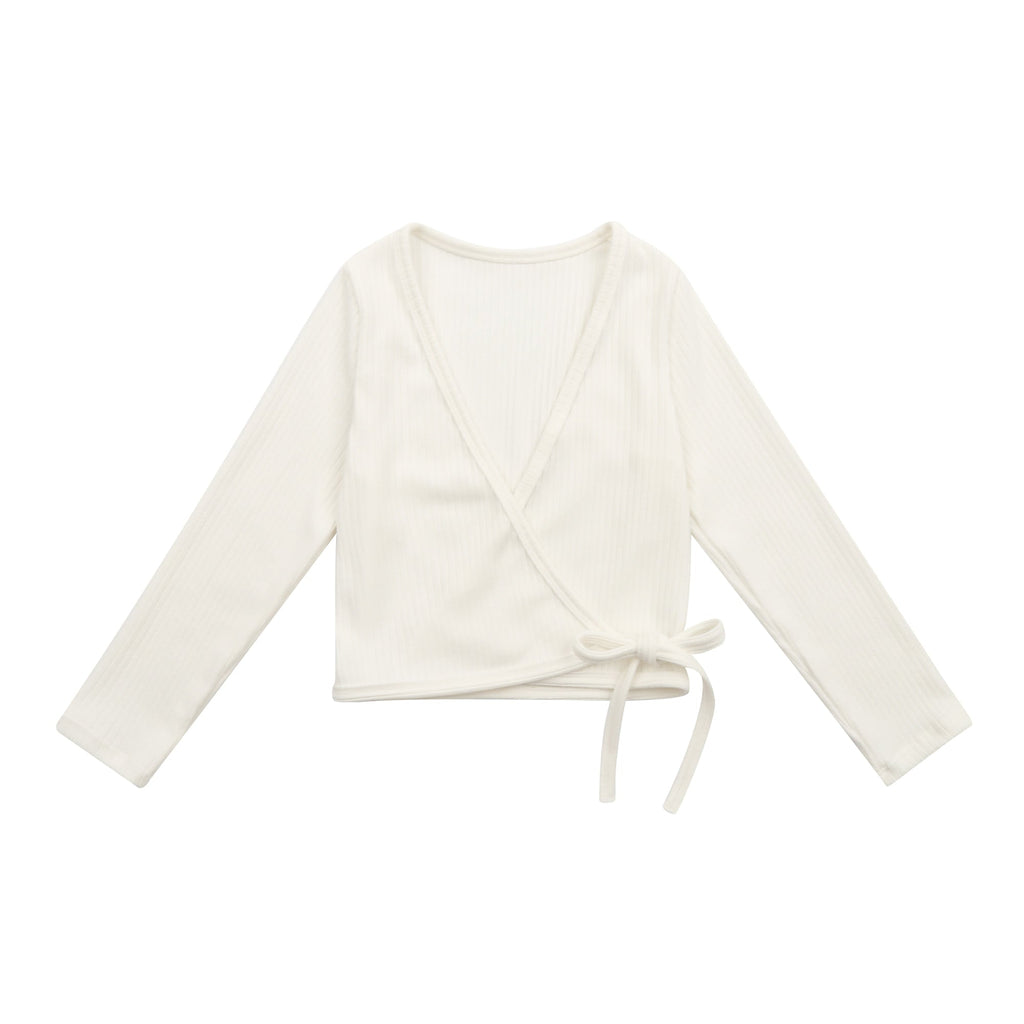 Girls White Ballet Cardigan