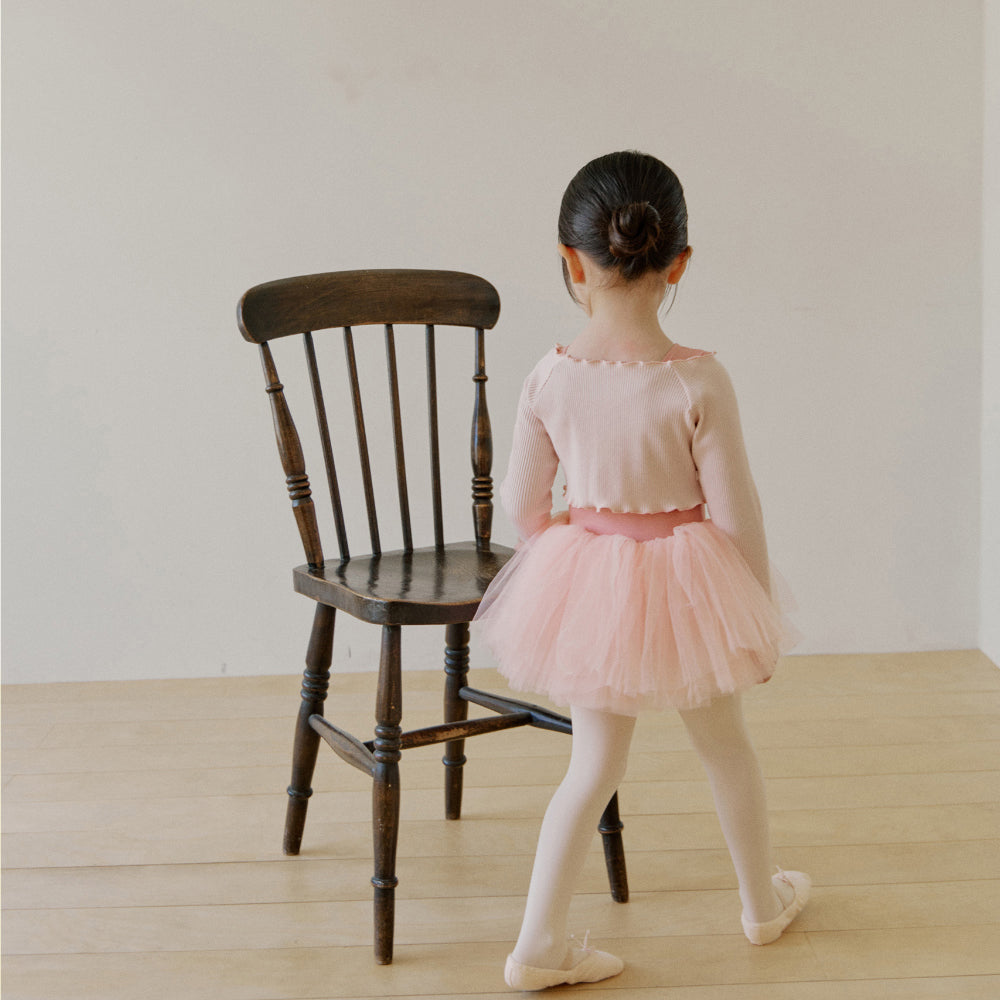 Girls Pink Crop Ballet T-Shirt