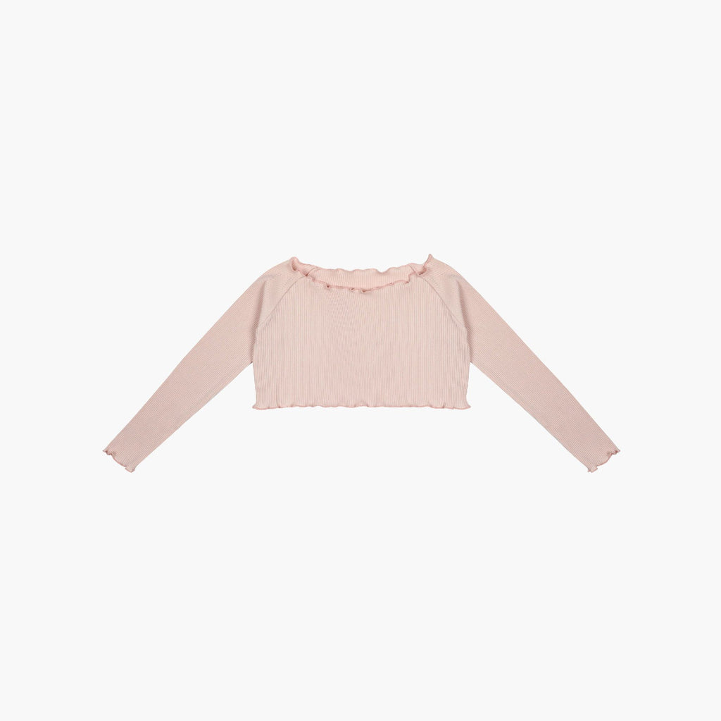 Girls Pink Crop Ballet T-Shirt