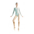 Women Cyan Long Sleeves Ballet Onesies