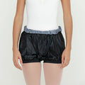 Women Black & Grey Reversible Ballet Shorts