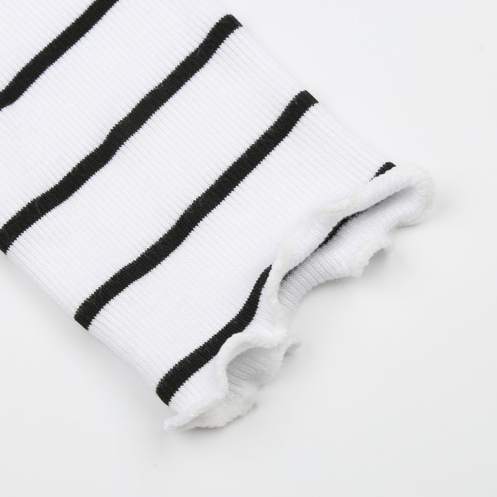 Girls White Stripes Shoulder Warmer