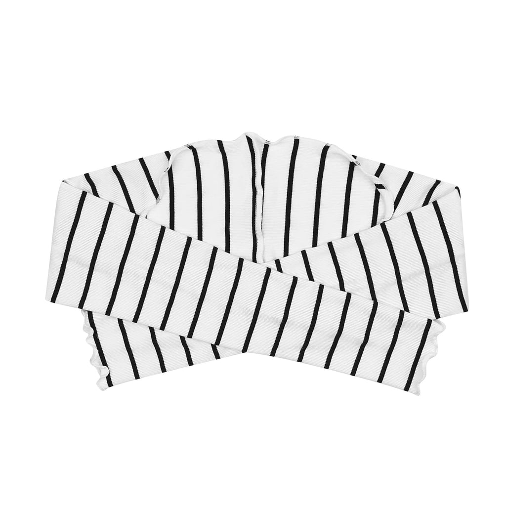 Girls White Stripes Shoulder Warmer