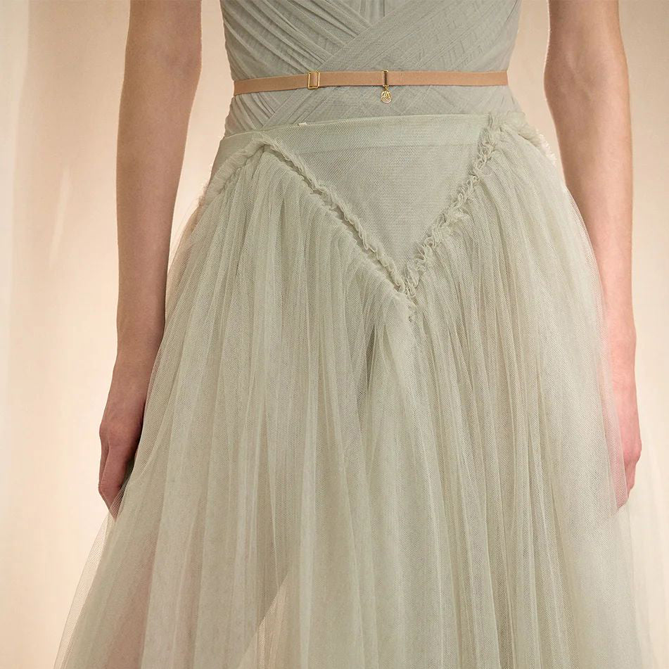 Women Pearl Sage "TULLE CLOUD" Ballet Tulle Skirt(253SK62FT/pearl sage)