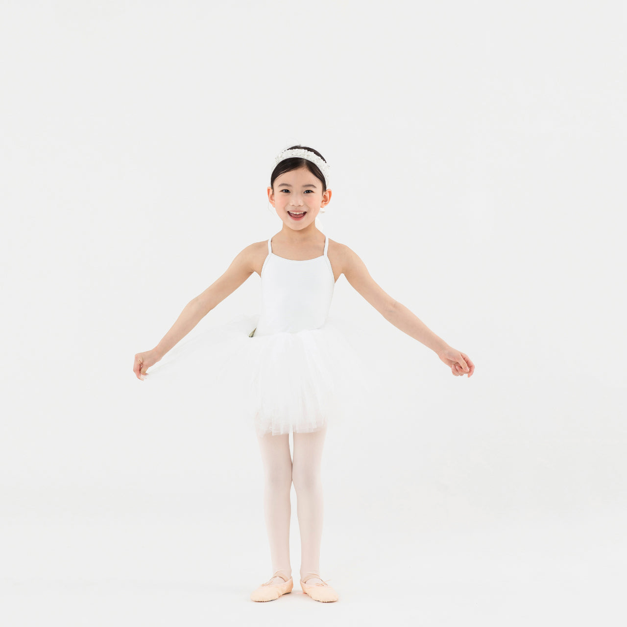 Girls White Ballet Skirt