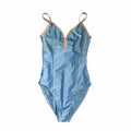 Tulip-mixmatch Velvet Leotard/Light Blue