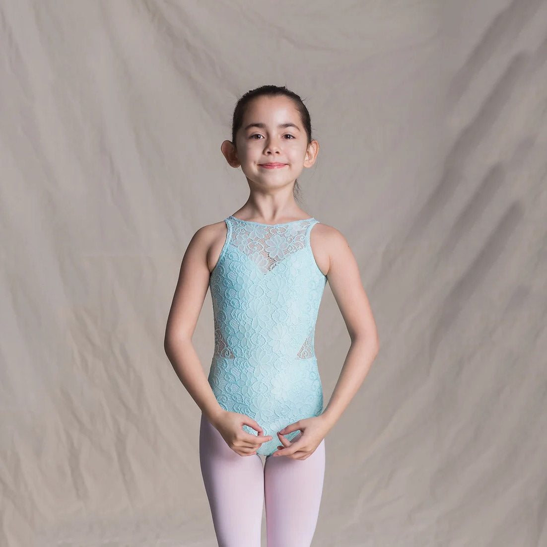 Girls Light Blue Lace Ballet Onesies(C1719/Blue)